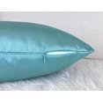 thumbnail image 5 of Aiking Home 12x18 Inches Faux Silk Rectangular Throw Pillow Cover, Zipper Closure, Aqua (Set of 2), 5 of 5