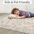thumbnail image 6 of Ultrug Vintage Floral Rugs Soft Boho Area Rug Indoor Carpet for Living Room Bedroom Home Decor,4'x6',Light Pink, 6 of 7