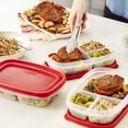 thumbnail image 6 of Rubbermaid Food Storage Container Set with Dividers, 5.1 Cup, Red, Pack of 3, 6 of 6