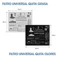 thumbnail image 2 of JUEGO DE FILTROS UNIVERSAL SANAIRE, ATRAPA GRASA Y ATRAPA OLORES SANAIRE SANAIRE JUE-FILUNI-BCO-NGO, 2 of 4