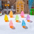 thumbnail image 3 of sunsanly 10Pcs Mini Christmas Tree Decoration Glow in The Dark Resin Crafts DIY Dollhouse Snow Garden Desktop Miniature Xmas Tree Ornament Holiday Decor, 3 of 8