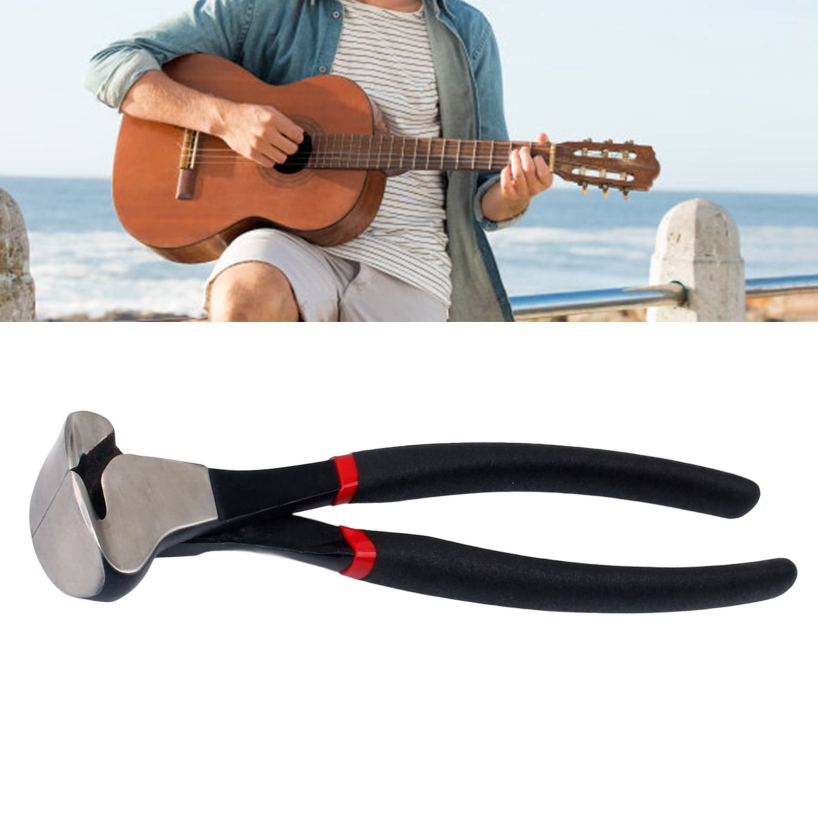Multipurpose Guitar Repair Pliers Guitars Fret Wire Cutter Stainless Steel Pliers End Cutting Plier for Fret Wires Work