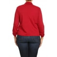 thumbnail image 4 of Women's Plus Size Basic Casual Button Solid Outerwear Jacket Blazer, 4 of 5