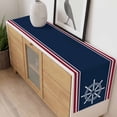 thumbnail image 4 of Navy Blue Red Stripe Table Runner - 72 Inch Long, Kitchen Dining Table Runner Dresser Scarves, Coastal Nautical Rudder Farmhouse Farmhouse Decor for Coffee Tables Wedding Party Banquet, 4 of 8