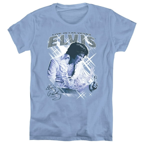 Elvis Presley - Blue Vegas - Women's Short Sleeve Shirt - X-Large