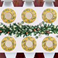 thumbnail image 7 of Ryvnso Fruit Pineapple Round Plate Mats Dining Table Placemat Set of 4 for Holiday Decoration, 7 of 7