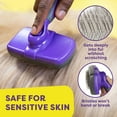 thumbnail image 5 of Hertzko Self Cleaning Slicker Brush for Dogs and Cats - Pet Hair Brush for Shedding Long and Short Hair - Easy Clean Retractable Bristles - Cat and Dog Grooming Tool - Purple, 5 of 7