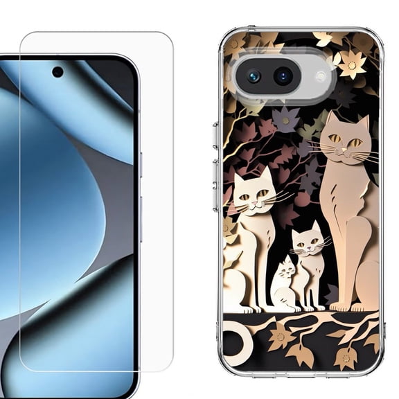 ShockProof Phone Case for Google Pixel 10a, with Screen Protector, by OneToughShield - Cat Craft