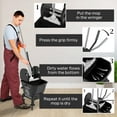 thumbnail image 4 of HOMCOM Mop Bucket with Wringer on Wheels for Floor Cleaning, 27.5 Quart Down Press Wringer with Handle and Mop, Black, 4 of 9