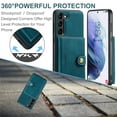 thumbnail image 4 of Wallet Case for Samsung Galaxy S23 FE with Detachable Card Holder Cover, Premium PU Leather Slim Kickstand Magnetic Closure Soft Silicone Shockproof Protective Phone Case, Blue, 4 of 8