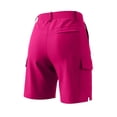 thumbnail image 5 of HappyYEE Women’s Hiking Shorts Button Waist Straight Leg Cargo Shorts with Multi-pocket Loose Fits Summer Outdoor Workout Sport Short ,Pinky,XL, 5 of 7