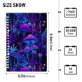 thumbnail image 2 of FORMRS 1-Subject Spiral Notebook 8" x 5" College Ruled 60 Refillable Sheet A5 Hard Cover, Purple Mushrooms Pattern, 2 of 7
