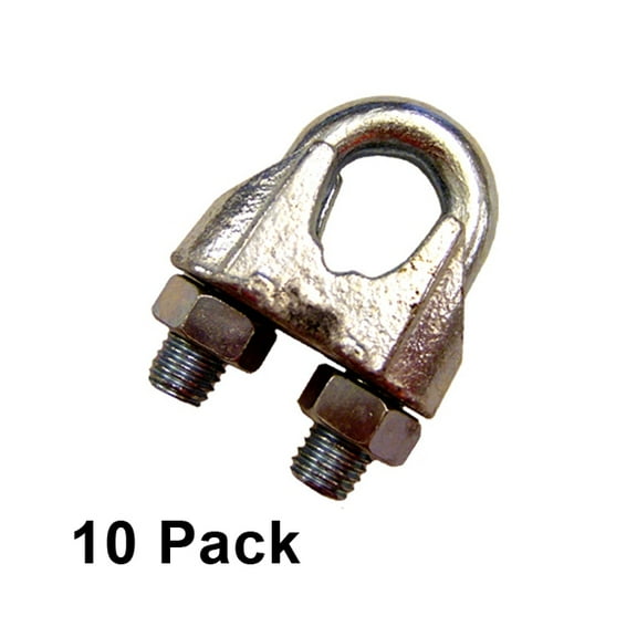 3/4" Zinc Plated Malleable Wire Rope Clip (10 pack)