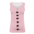 thumbnail image 4 of Levmjia Women's Sleeveless V Neck Tank Top Floral Print Casual Loose Fit Summer Top Solid Color A Line Blouse for Daily Wear, 4 of 5