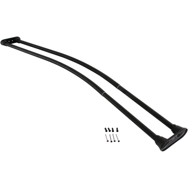 Tringle de Douche Réglable à Double Courbure en Acier Inoxydable Nickel Satiné
