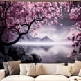 thumbnail image 1 of Tapiz para colgar en la pared, flor de cerezo japonés, 150 cm x 130 cm, 1 of 3