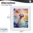 thumbnail image 4 of Stupell Industries Tropical Celestial Drift Jellyfish White Framed Print Under Glass, 17 x 21, by Shelly Craig, 4 of 8