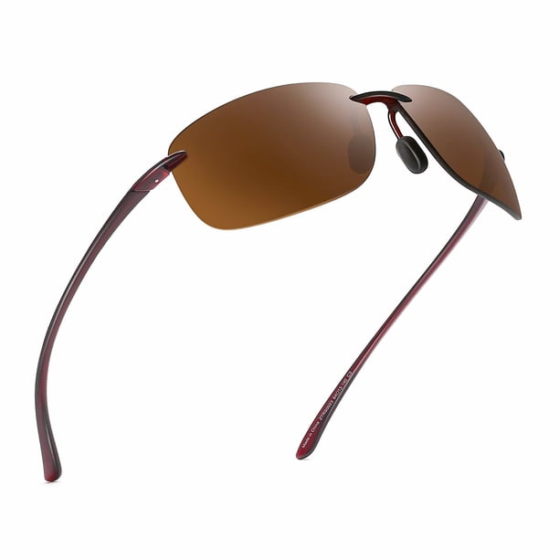 Gafas de sol deportivas JIM HALO Polarized TR90 sin montura para hombre y mujer