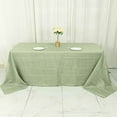 thumbnail image 4 of BalsaCircle 90" x 132" Sage Green Accordion Crinkle Taffeta Rectangular Tablecloth Reception, 4 of 8
