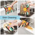 thumbnail image 2 of Yayeee 6 Pack Kitchen Dish Cloths for Washing Dishes Soft Absorbent Microfiber Towels, Geometric Sun, 2 of 9