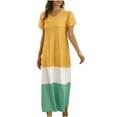 thumbnail image 1 of Birdeem Robe d'Été pour Femme à Empiècements Imprimés, Robe Aguichant à Col en V, Robe de Plage, Robe Soleil, Robe Ample, 1 of 1