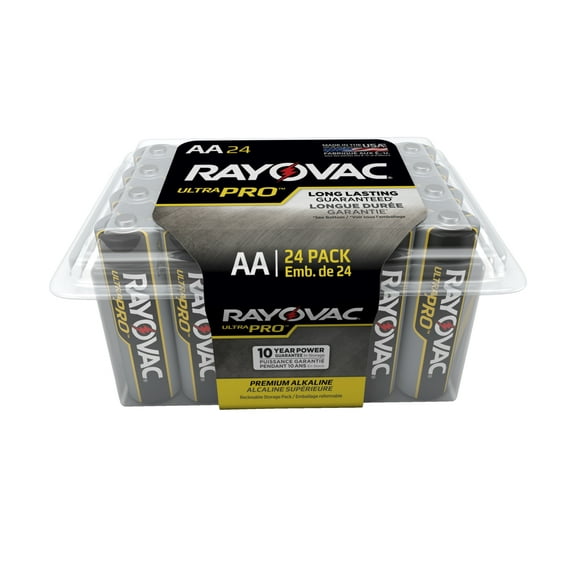 Rayovac Ultra Pro Alkaline Batteries, AA, Pack of 24
