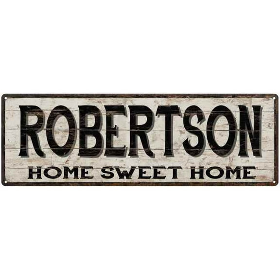 ROBERTSON Rustic Home Sweet Home Sign Gift 6x18 Metal Decor 206180084159