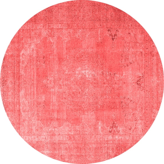 Ahgly Company Indoor Round Persian Red Traditional Area Rugs, 7' Round