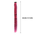 thumbnail image 3 of FSTDelivery Tail Hair Extensions 18 inch Stripe Printed Wigs Piece Synthetic Straight Clip in Hair Extensions for Daily Use, One Card Seamless, for Women, Pink, 3 of 3