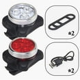 thumbnail image 2 of Juego de luces de bicicleta recargables con USB a prueba de lluvia, faro delantero superbrillante + luz LED trasera, 2 uds., 2 of 8