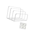 thumbnail image 4 of Clasificador de correo acrílico, porta sobres, moderno, transparente, organizador de escritorio para escritorio, para cuaderno, documentos y escritori, 4 of 9