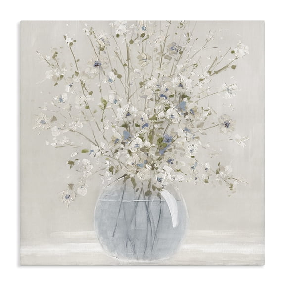 Stupell Industries Farmhouse Subtle Glass Vase Bouquet Canvas Art, 17 x 17, by Carol Robinson