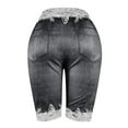 thumbnail image 3 of nsendm Pull On Denim Shorts for Women Plus Size Jean Shorts Womens High Waisted Ripped Denim Shorts Women Distressed Jean Shorts for Summer Grey XL, 3 of 4