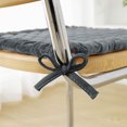 thumbnail image 4 of 1 Packs Non Slip Soft Plush Chair Pads with Ties Winter Indoor Warmth Square Chair Covering Nonslip Comfort Dining Seat Pads Stool Mat Cover Decoration for Home Patio Kitchen Office Dorm, 4 of 5