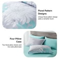 thumbnail image 6 of Davulos Floral Comforter Set King Size 7 Piece Green Flower Bed in a Bag, Elegant Floral Comforter with Sheet Set, Reversible King Bed Set Soft Microfiber Bedding Set for All Season, 6 of 8
