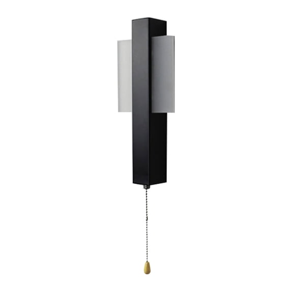 Nnhblu Wall Lights Outdoor Wall Lights Exterior Square Light, Pull Chain Wall Lights Wall Light Fixtures Wall Night Light for Closets, Bedrooms, Cabinets, Hallways, Pantries, Bathrooms Black