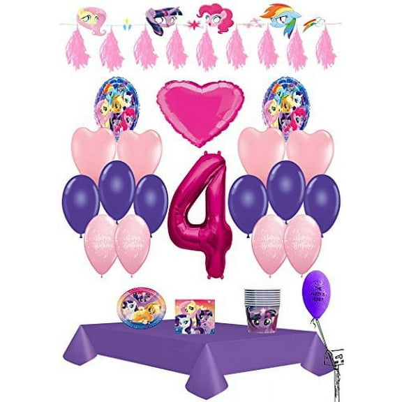 My Little Pony 4th Birthday Ultimate Party Pack 61pc
