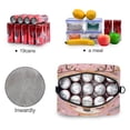 thumbnail image 4 of Lunch Bag Portable Crossbody Meal Bag Cooler Bag Insulated Lunch Bag Food Bag Handheld & Crossbody Design Pink Christmas Closed Eyes Deer, 4 of 6