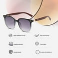 thumbnail image 4 of Gafas de sol redondas de la sombrilla de la moda de la cara del marco de madera retro de la pierna, hechas de madera y PC, 4 of 6