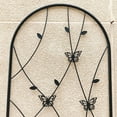 thumbnail image 4 of Garden Trellis, 2 Pack Metal Garden Trellis 71" x 19.7" Rustproof Trellis for Climbing Plants Outdoor Flower Support Butterfly Deco Black, Black Outdoor Garden Arch,Iron Metal Garden Trellis, 4 of 15