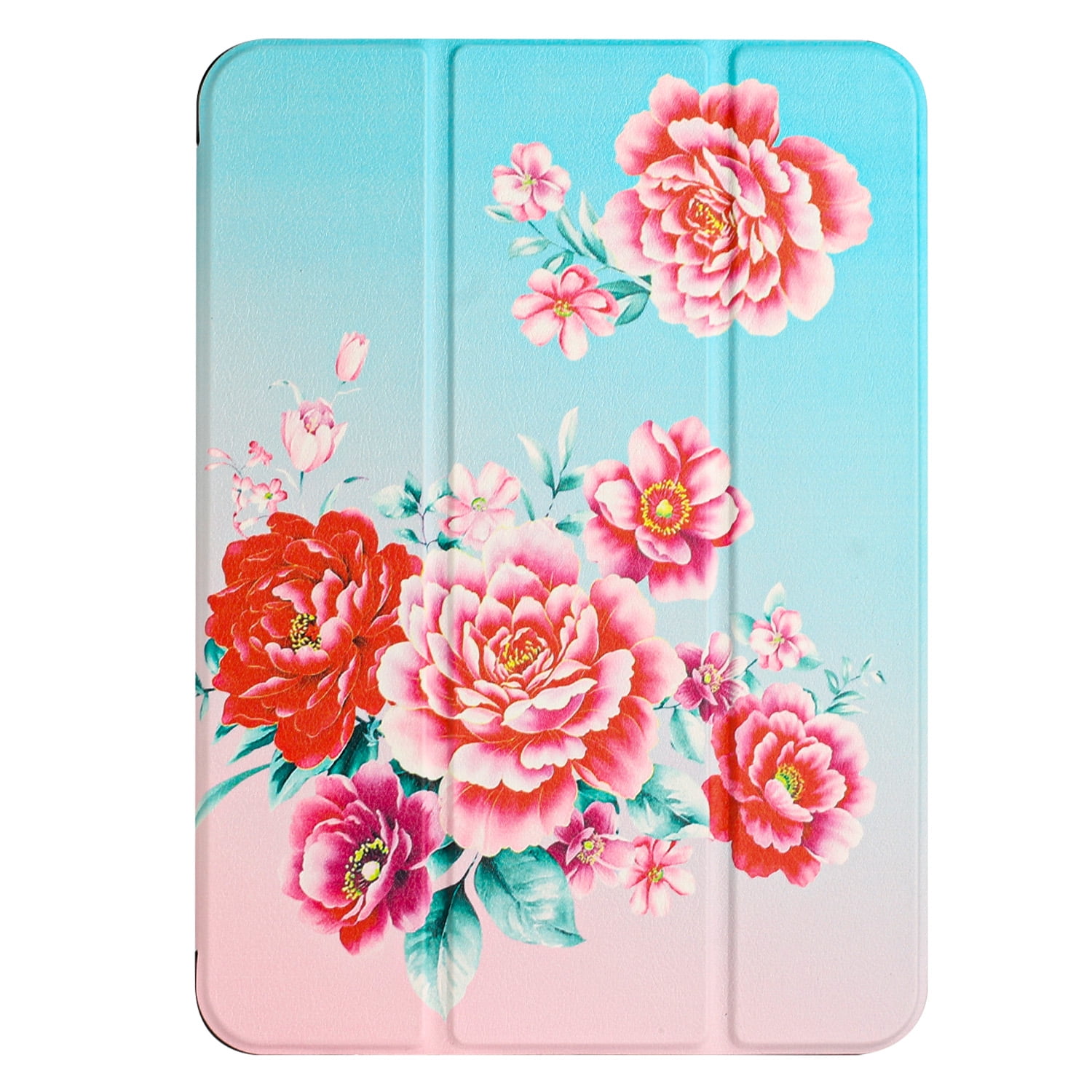 For Samsung Tab S11 Ultra 14.6inch Trifold Magnetic Closure PU Leather Case Cover - Blooming Flowers
