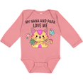 thumbnail image 3 of Inktastic My Nana and Papa Love Me with Cute Kitten and Flowers Boys or Girls Long Sleeve Baby Bodysuit, 3 of 5