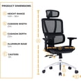 thumbnail image 2 of SUNLINE Elevate Ergonomic Office Chair - High-Back Mesh Desk Chair with 4D Adjustable Lumbar Support and Armrests Ideal for Tall People, 2 of 9