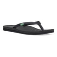 thumbnail image 2 of Sandalias tipo flip flop Sanuk Yoga Joy para mujer con espuma viscoelástica, negras, talla 7, 2 of 6