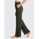 thumbnail image 5 of Pantalones CRZ YOGA Butterluxe de tiro alto y pierna ancha color oliva talla S, 5 of 6