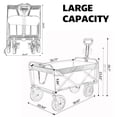 thumbnail image 6 of Collapsible Wagon Cart 150L, 360lbs Capacity Heavy Duty Foldable Utility Wagon, 6 of 13