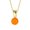 Orange, variant on Womens Created Round Solitaire Blue Opal Pendant Necklace .925 Sterling Silver