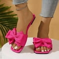 thumbnail image 4 of Censtreet Women's Bow Flat Sandals Dressy Open Toe Sandals Comfortable Slip On Slide Sandals, 4 of 9