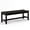 Black, variant on BouPower Outdoor Backless Bench with Curved Seat, HDPE 2 Person Garden Bench, Weatherproof Patio Bench with Woodgrain Finish, 800 Lb Capacity for Porch, Park, Entryway, Backyard, Balcony
