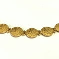thumbnail image 2 of Sterling Silver 18k Gold Overlay Phaistos Disc Link Bracelet, 7", 2 of 3